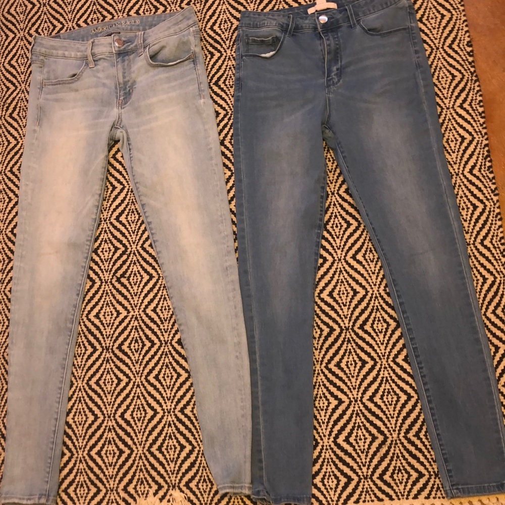 Two pairs of jeggings.